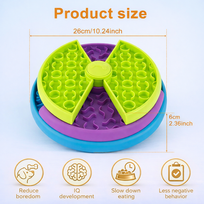 3-in-1 Slow Feeder Lick Mat for Anxiety Relief