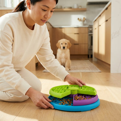 3-in-1 Slow Feeder Lick Mat for Anxiety Relief