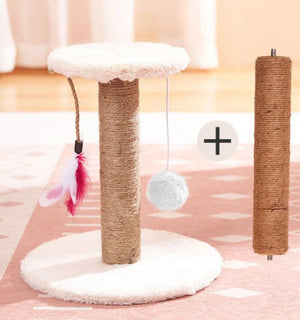 Small Round Sisal White + Replacement Rod
